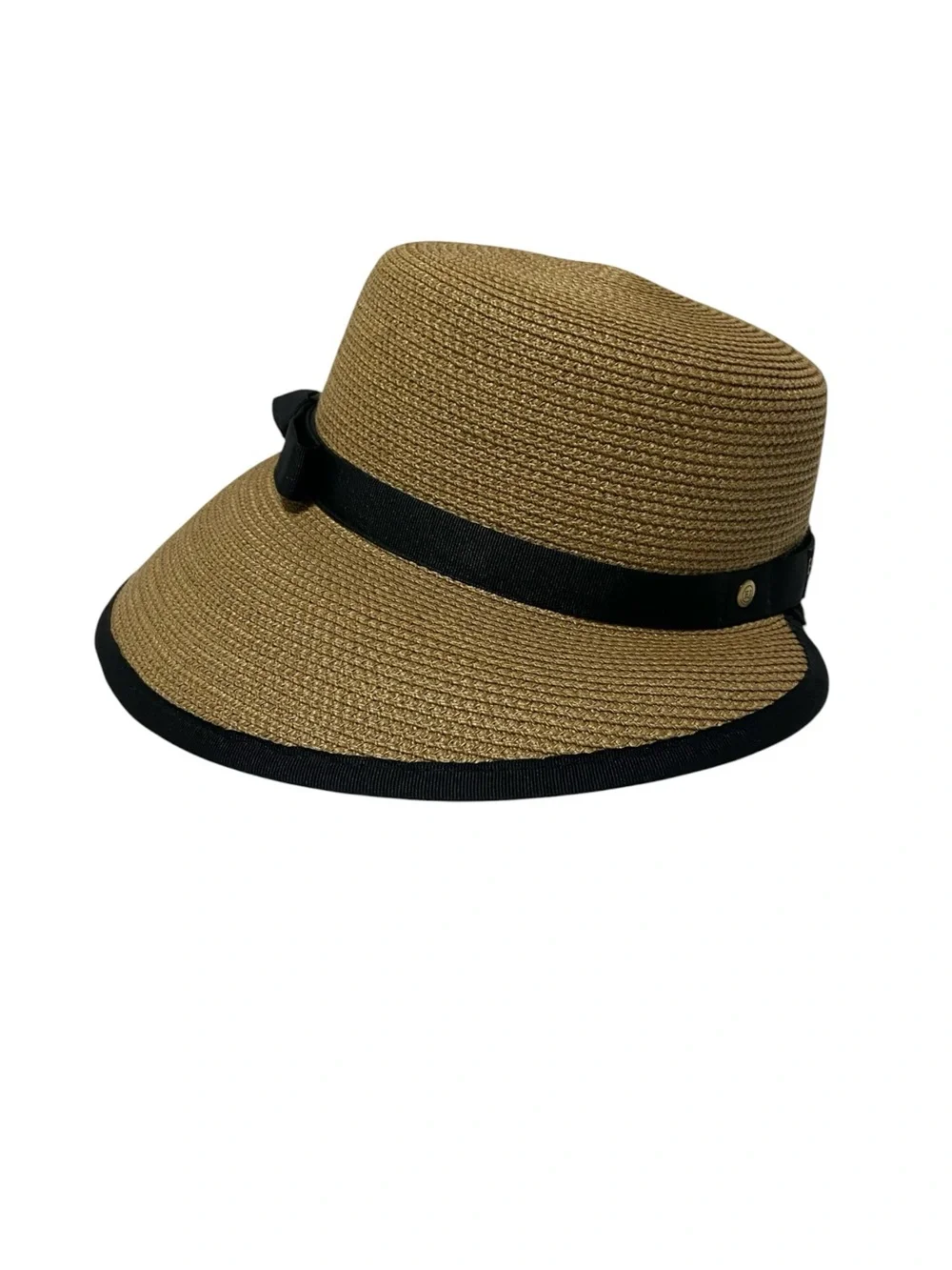 Eric Javits Squishee Cap Sun Visor Natural Black OS Adjustable - Picture 4 of 11